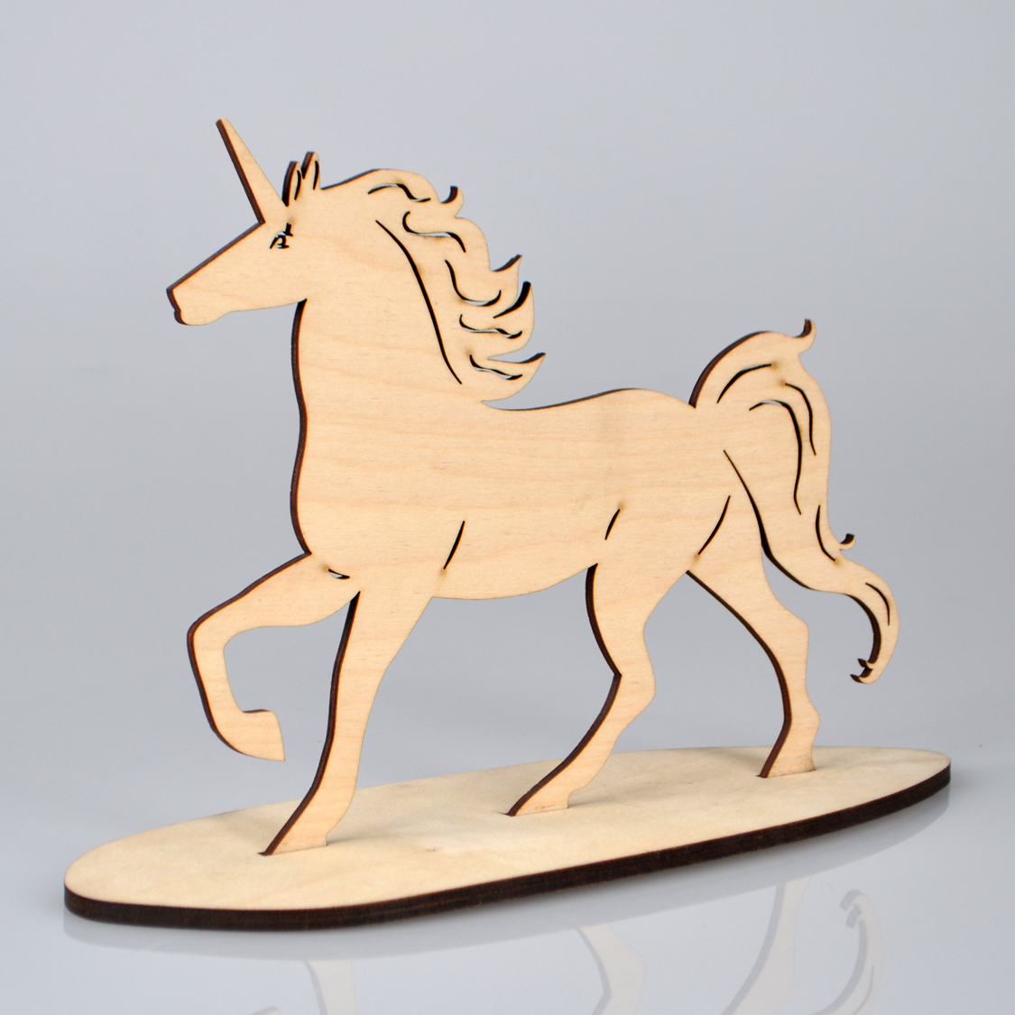единорог заготовка для творчества, раскраска деревянная единорог, деревянный единорог,