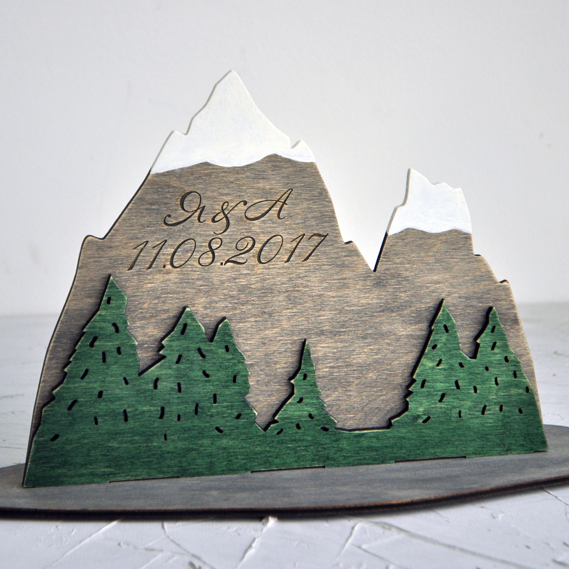 деревянная заготовка горы с ёлками для творчества, заготовка деревянная горы, горы из дерева заготовка для раскрашивания и росписи,