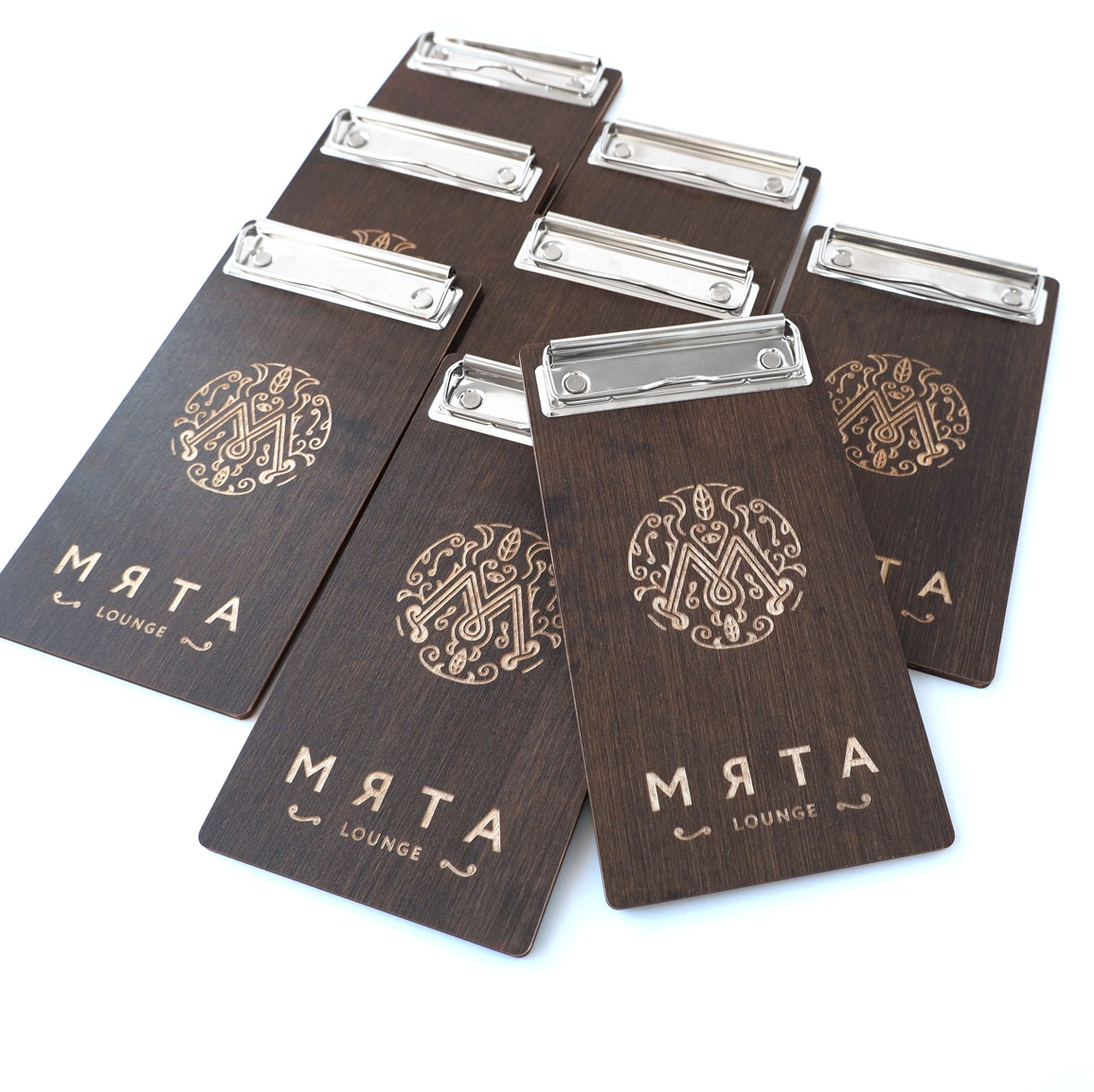 счетница деревянный планшет с зажимом чек бук с логотипом купить заказать