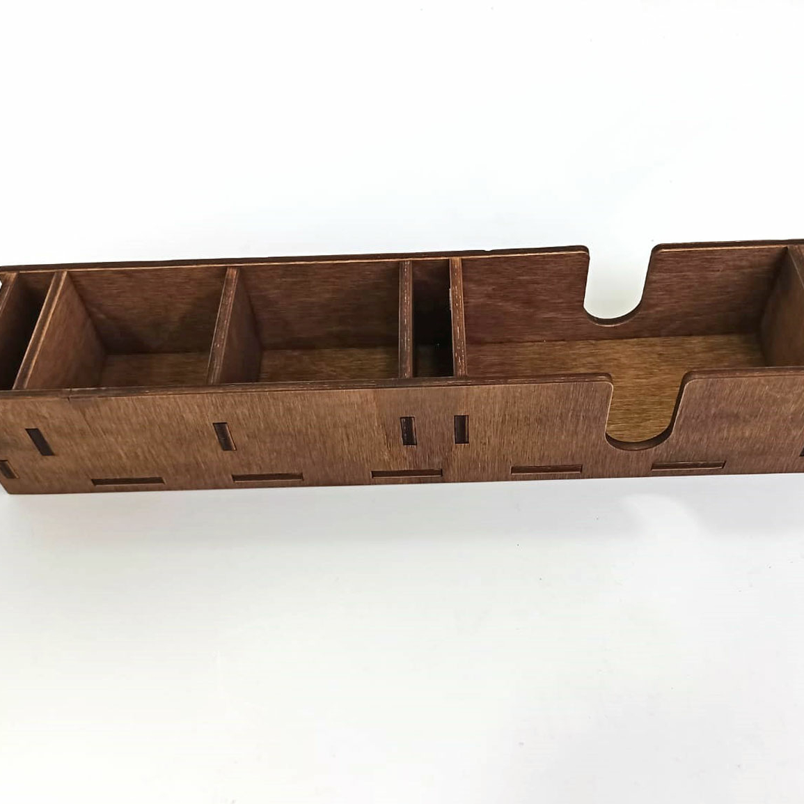 Органайзер с 5 секциями деревянный - органайзер на стол для кафе и ресторанов сделаем на заказ с логотипом