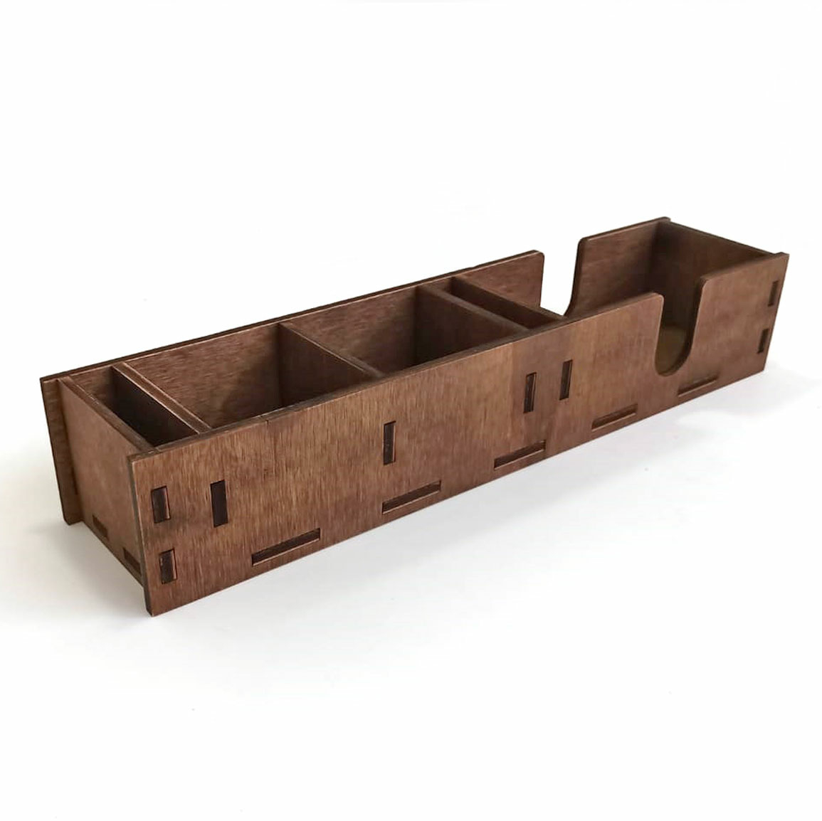 Органайзер с 5 секциями деревянный - органайзер на стол для кафе и ресторанов сделаем на заказ с логотипом