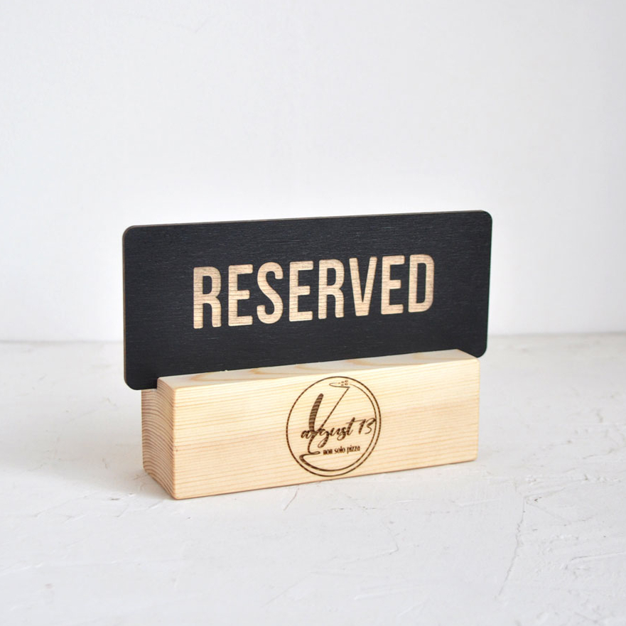 табличка резерва на стол из дерева для кафе ресторана паба бара купить