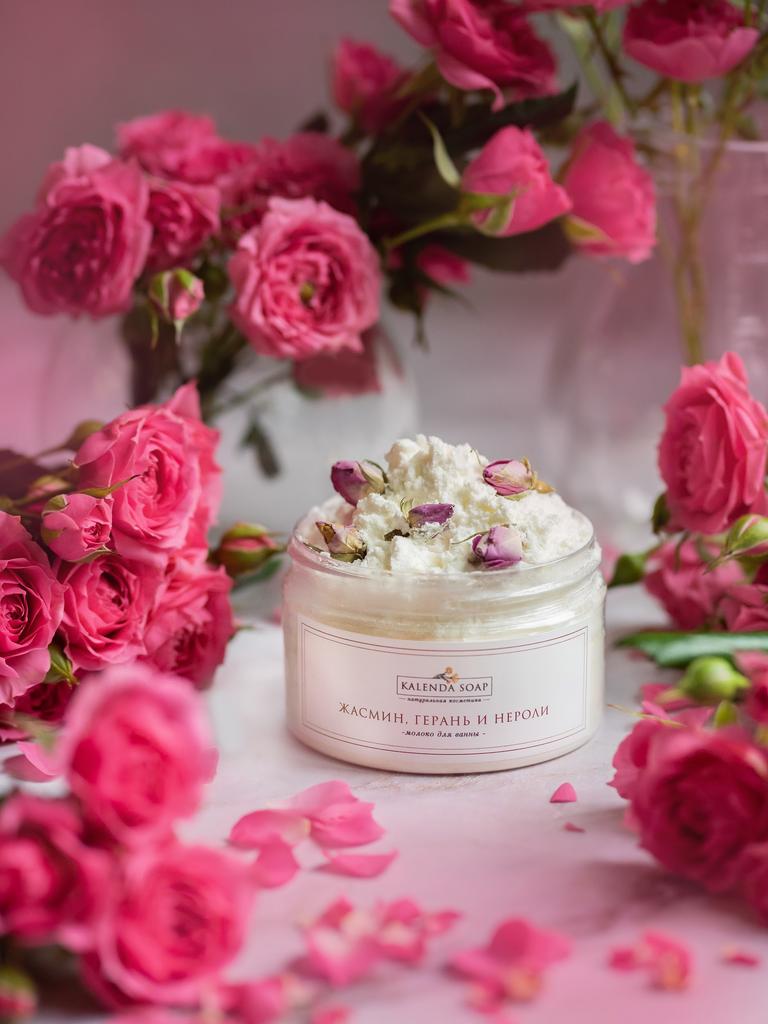 Молоко-афродизиак для ванны Жасмин, Герань и Нероли