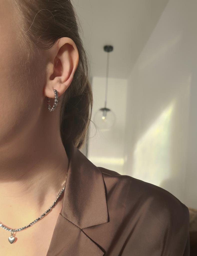 Серьги Hematit circle