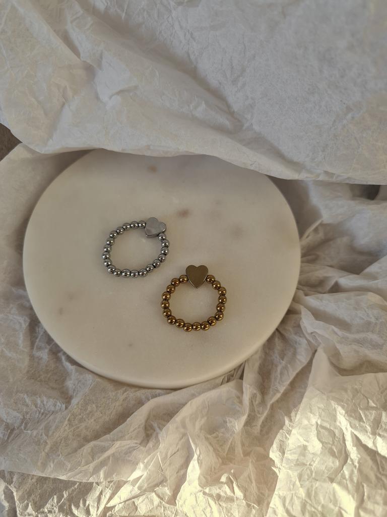 Кольцо Hematite heart