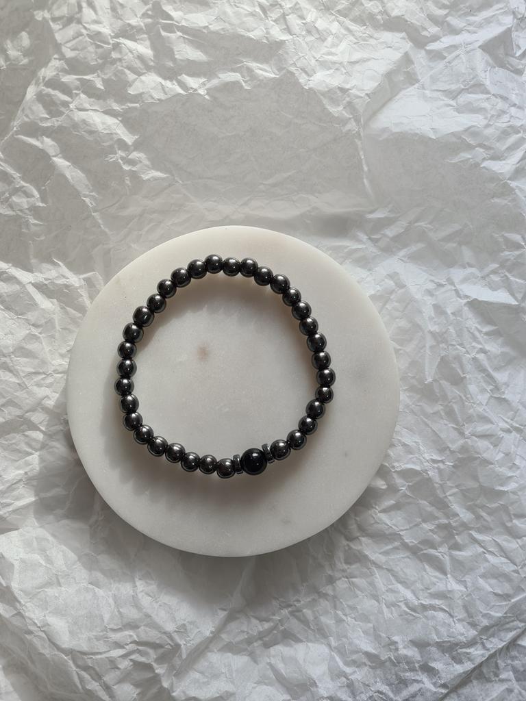 Мужской браслет #1 гематит и агат