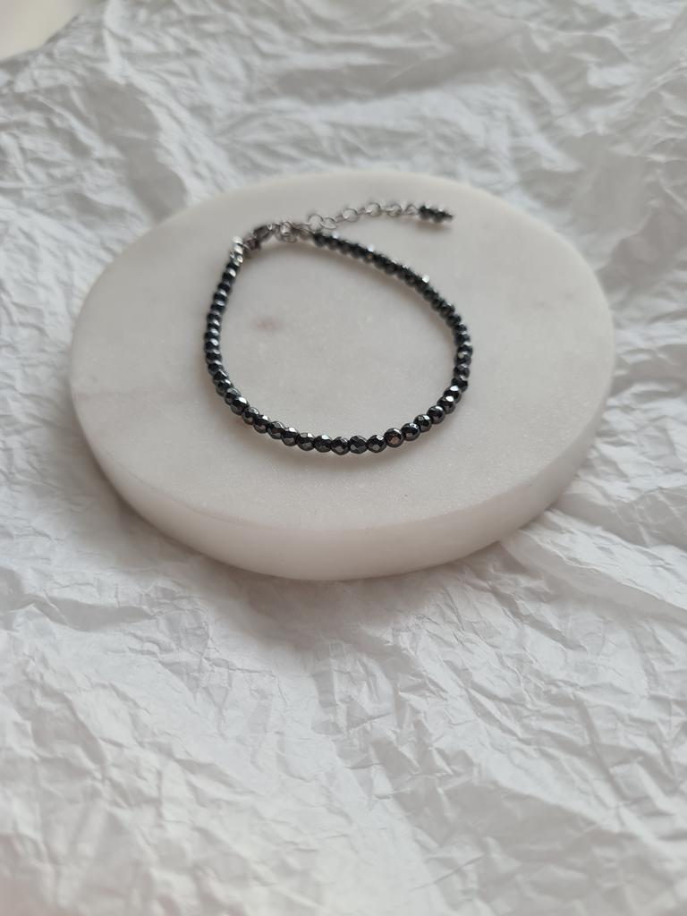 Браслет Hematite #2 Shine gray