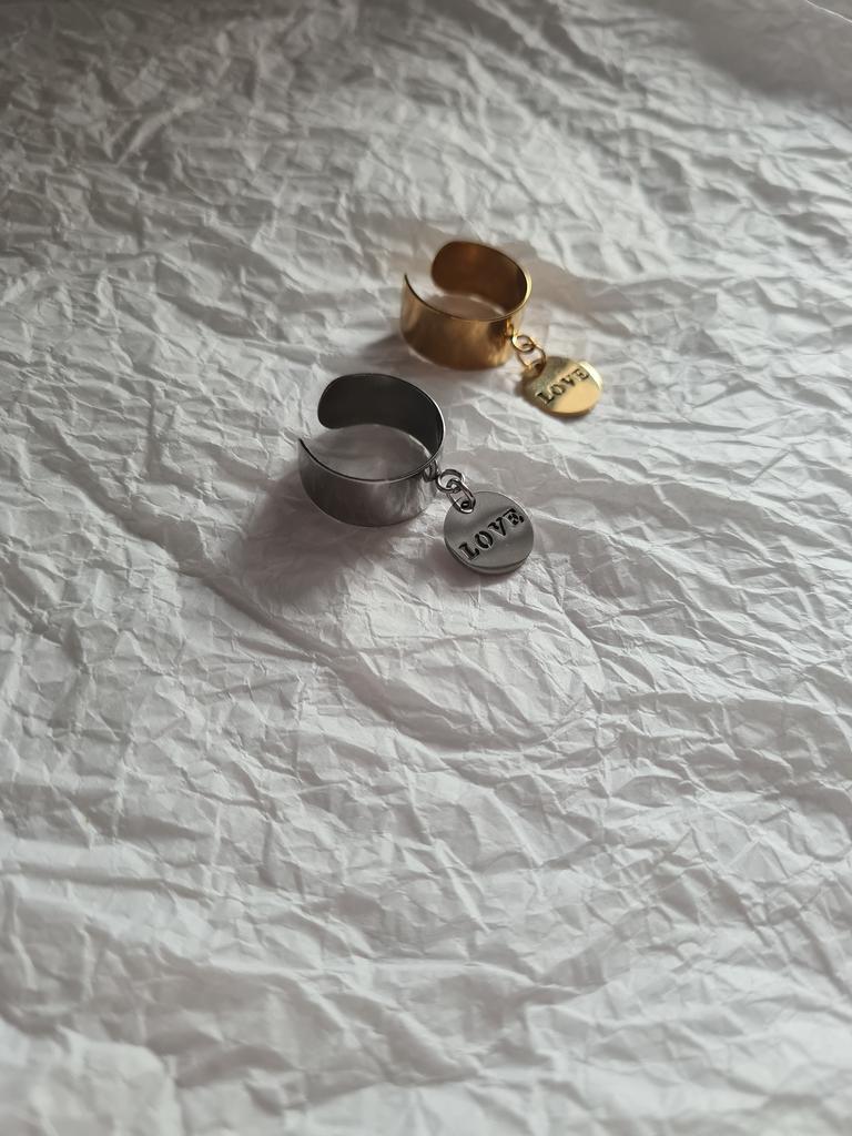 Кольцо Love Gold/Silver