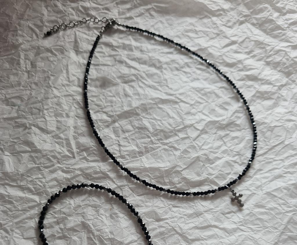 Чокер Black shine micro silver