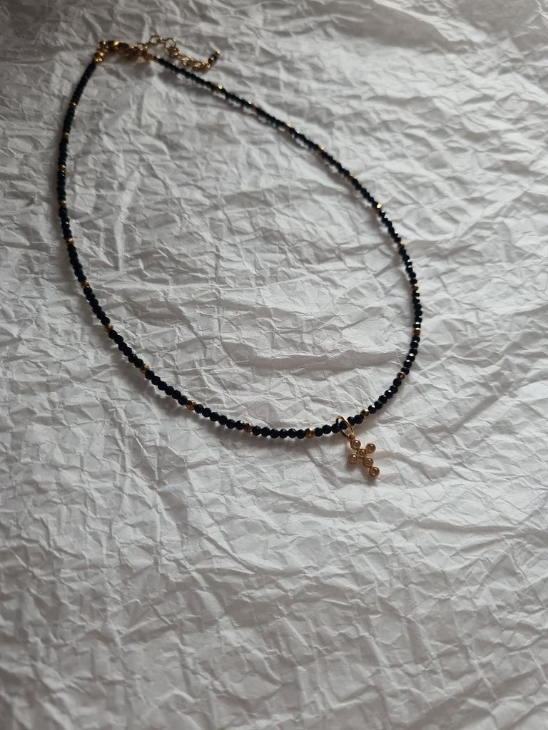 Чокер Black shine micro gold