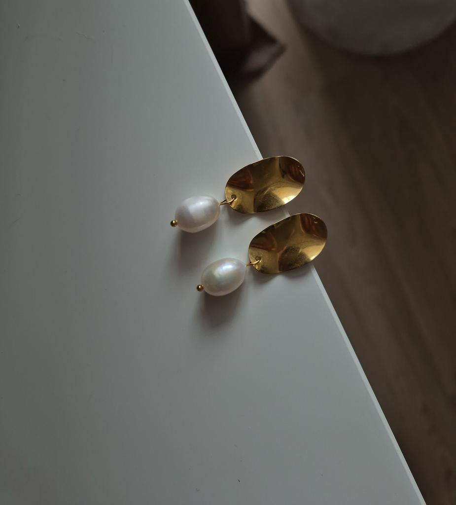 Серьги с натуральным жемчугом #2 Wave