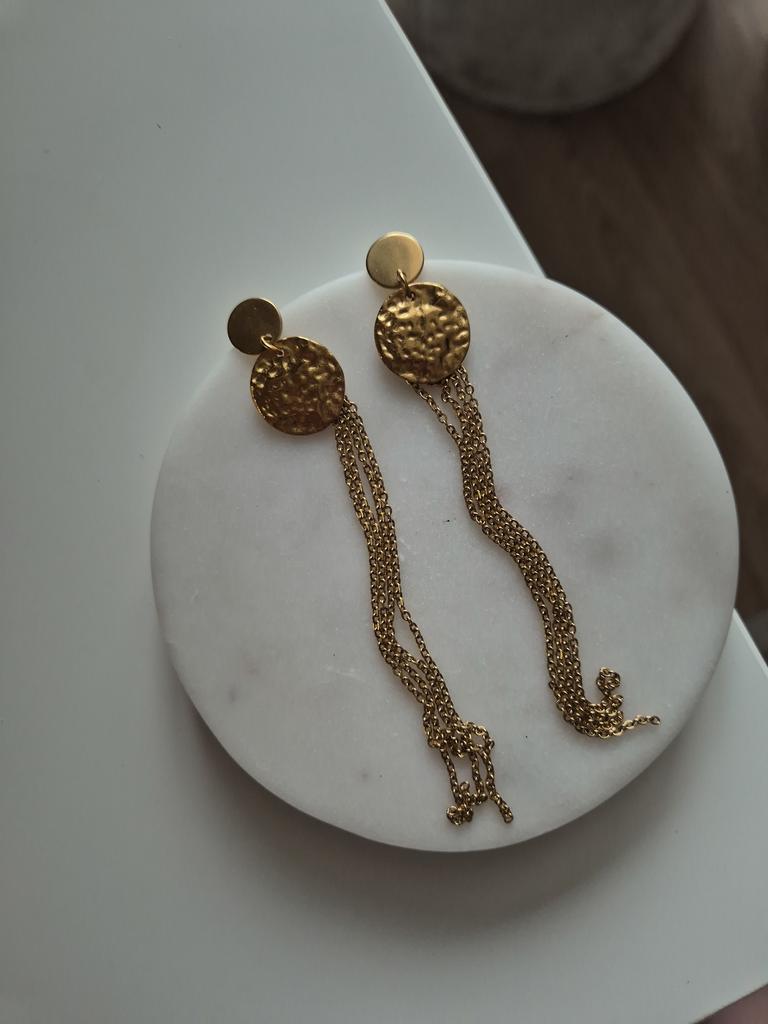 Серьги со съемными цепочками mix #39