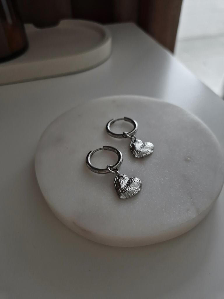 Серьги со съемными сердцами mix# 40