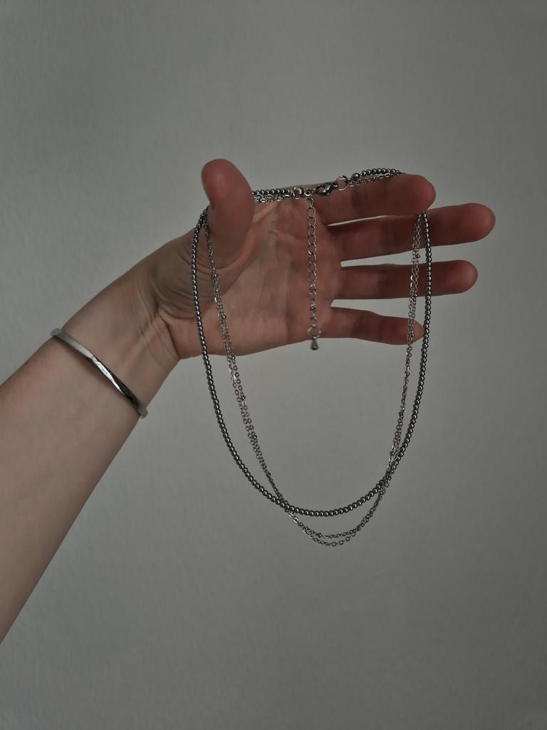 Чокер-колье Hematite с двойной цепочкой #7