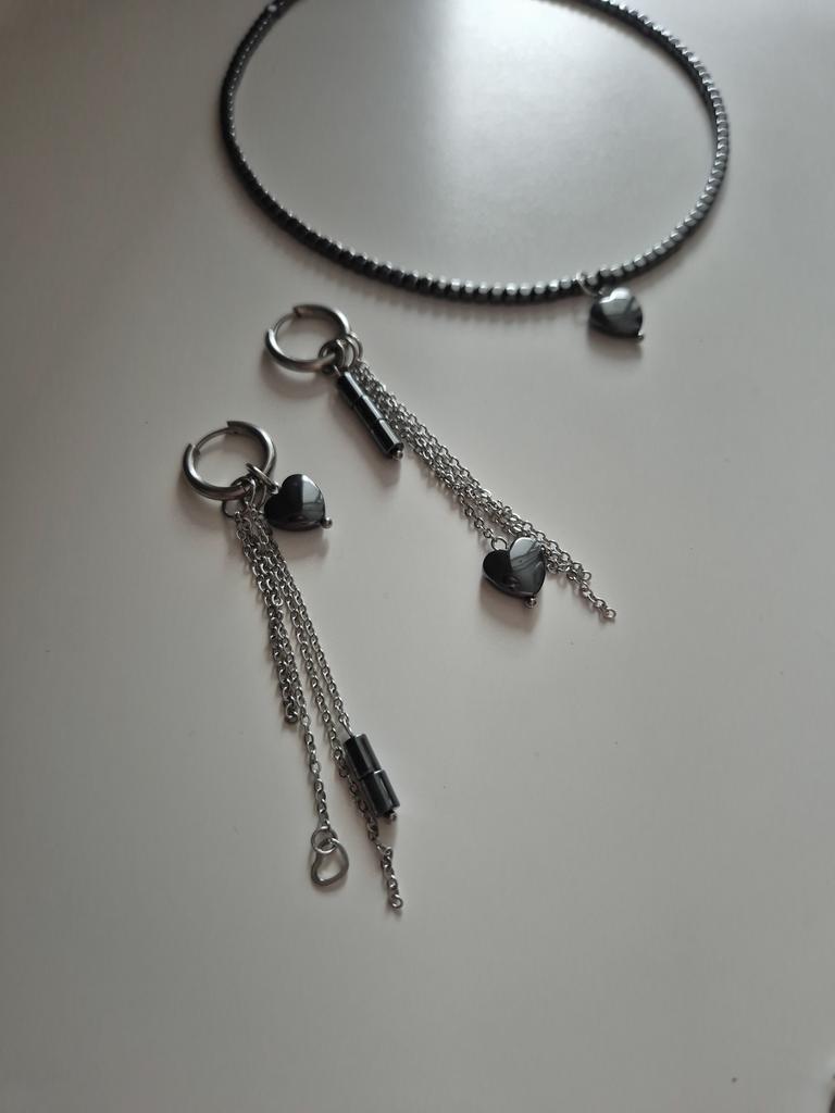 Серьги со съёмными подвесками mix #45