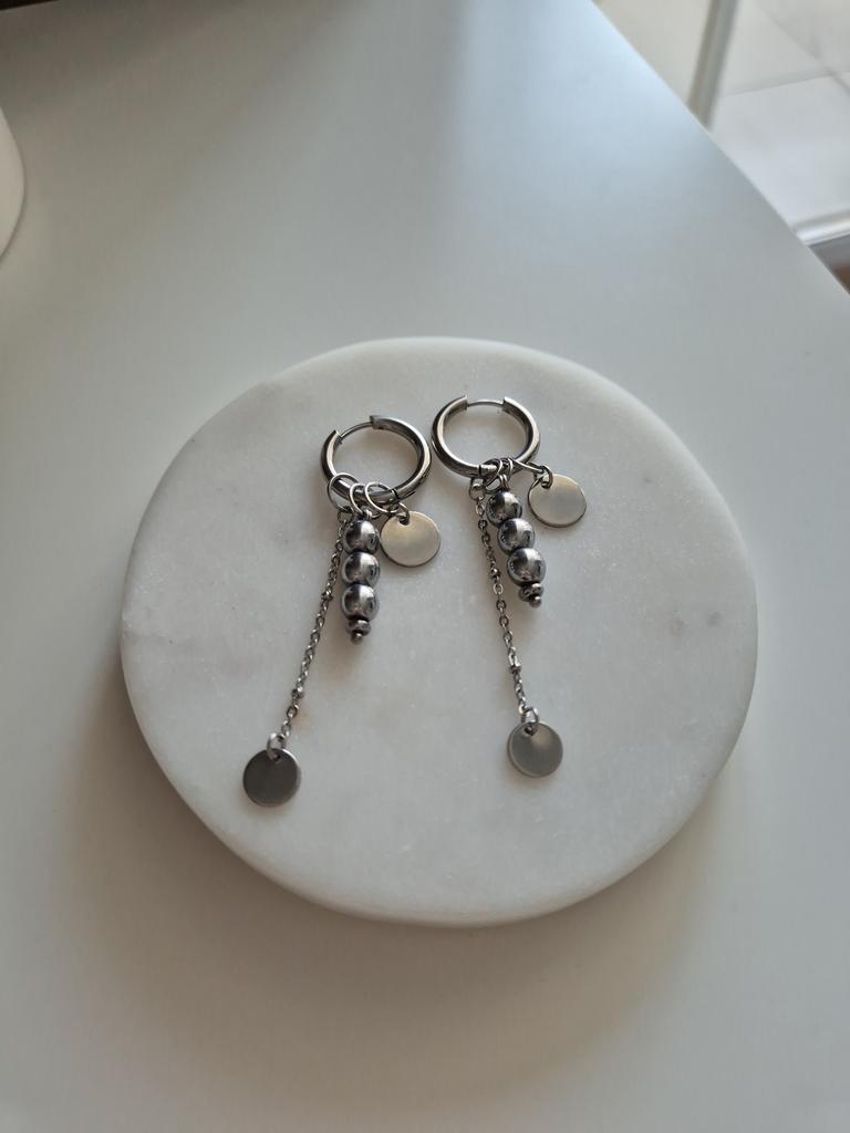 Серьги со съёмными подвесками mix #47