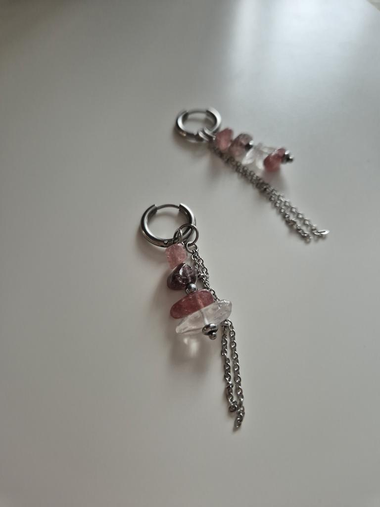 Серьги со съемными подвесками Fres