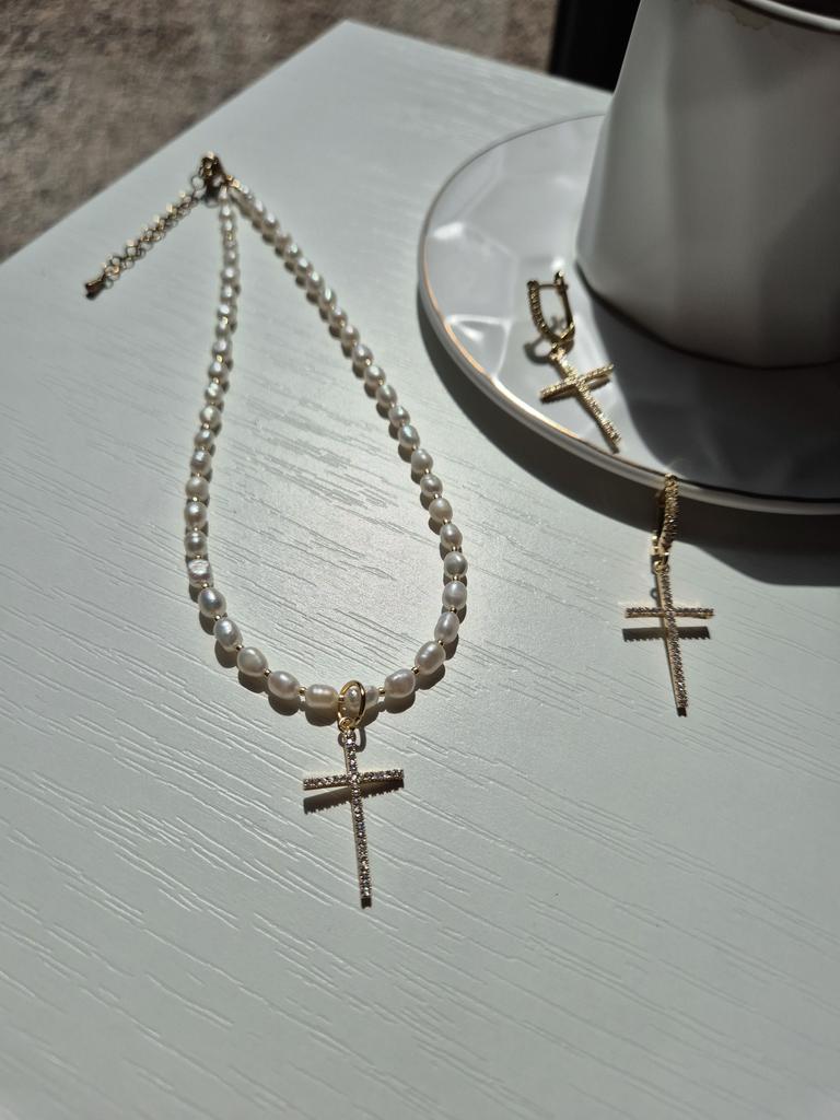 Чокер из натурального жемчуга Cross