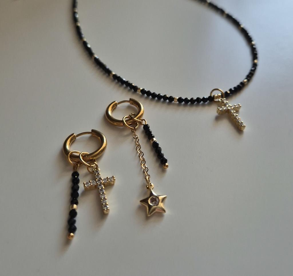 Серьги Black gold