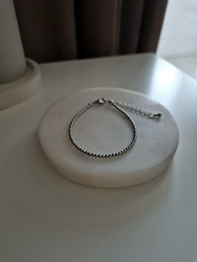 Браслет Hematite #10 silver