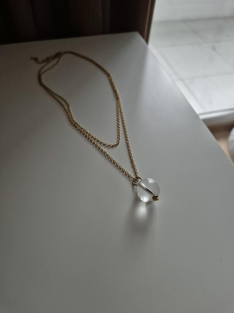 Длинная цепочка Crystal gold