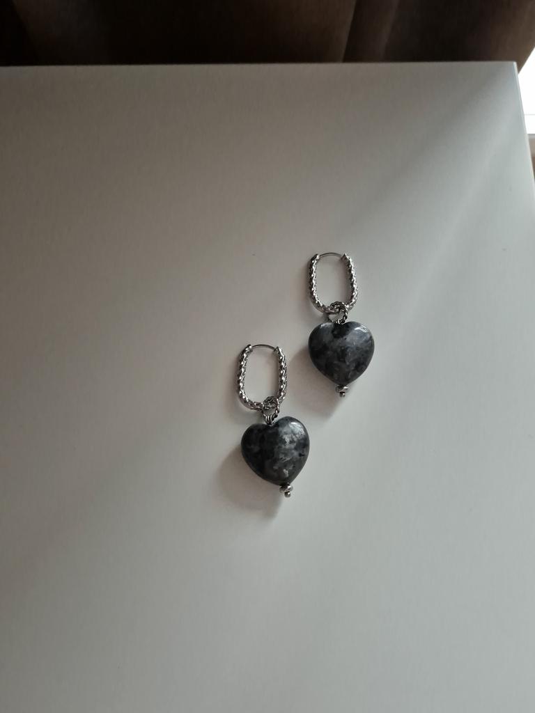 Серьги-трансформеры со съемными подвесками Labradorite