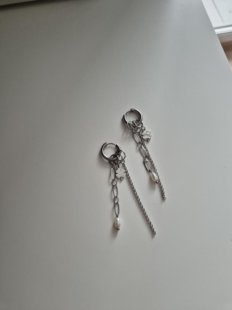 Серьги со съемными подвесками Airy clover