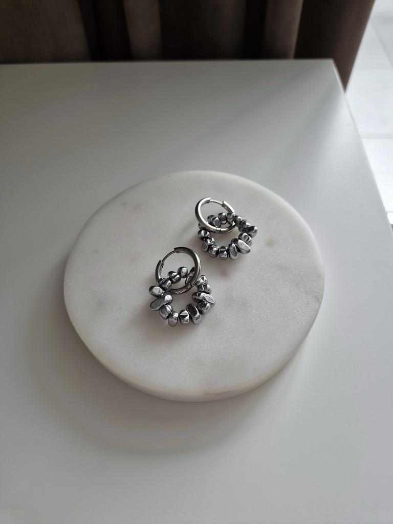 Серьги-трансформеры Hematite Shade #6