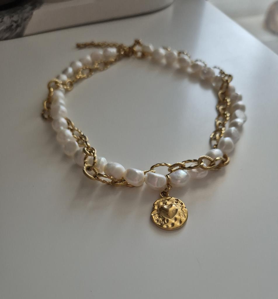 Колье-трансформер 10 в 1 с натуральным жемчугом