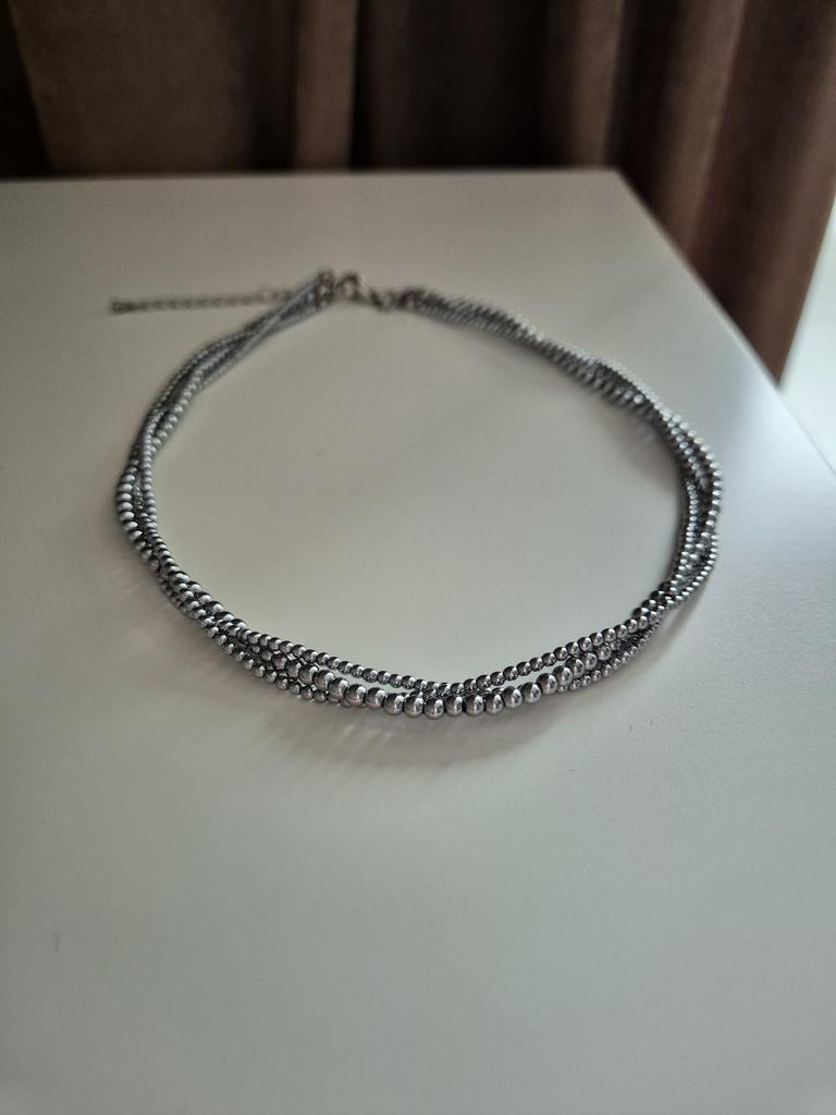 Многослойный чокер Hematite #26