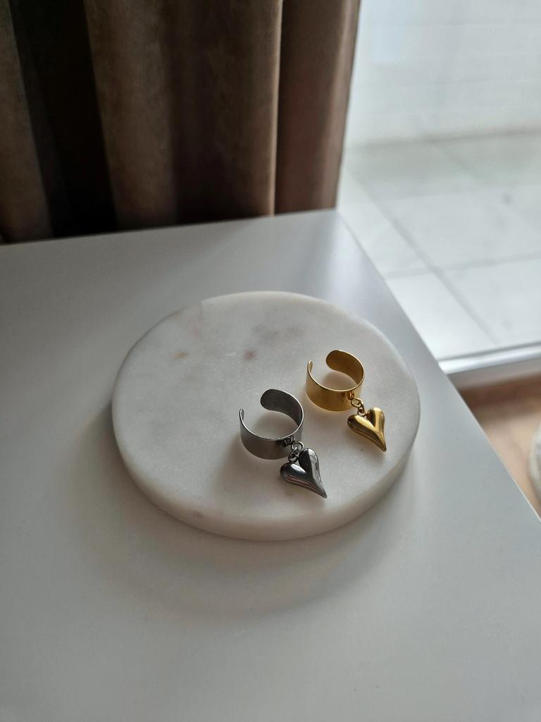 Кольцо Steel #2 с гладким сердцем