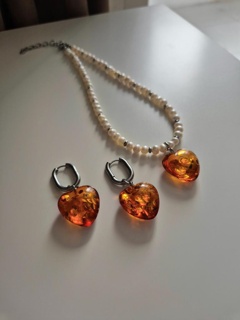 Серьги Grande mini со съемными сердцами