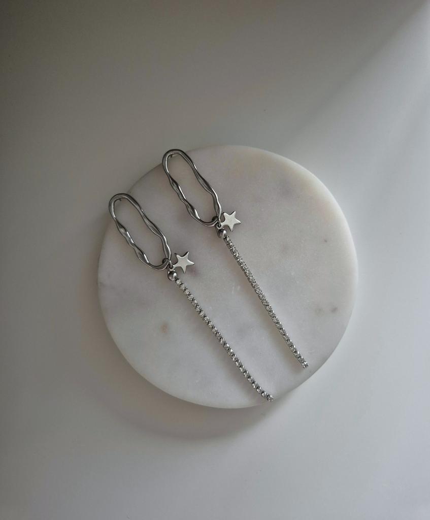 Серьги Star со стразами