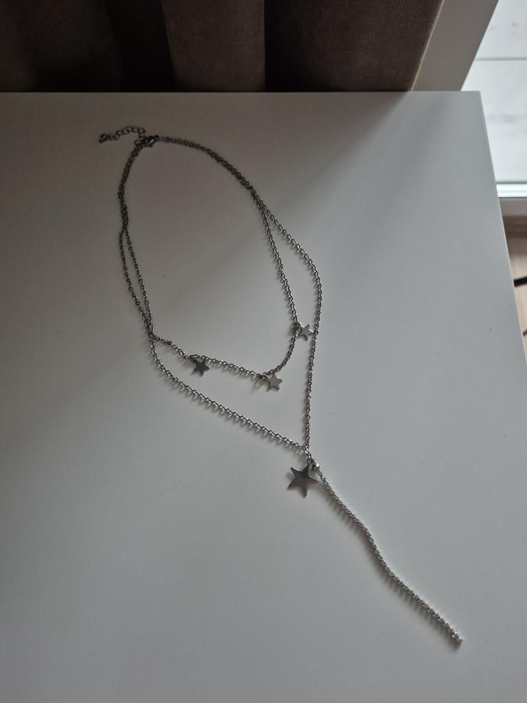 Двойная сияющая цепочка-колье Star
