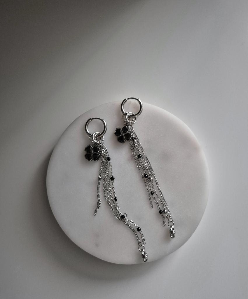 Серьги со съёмными подвесками mix #89