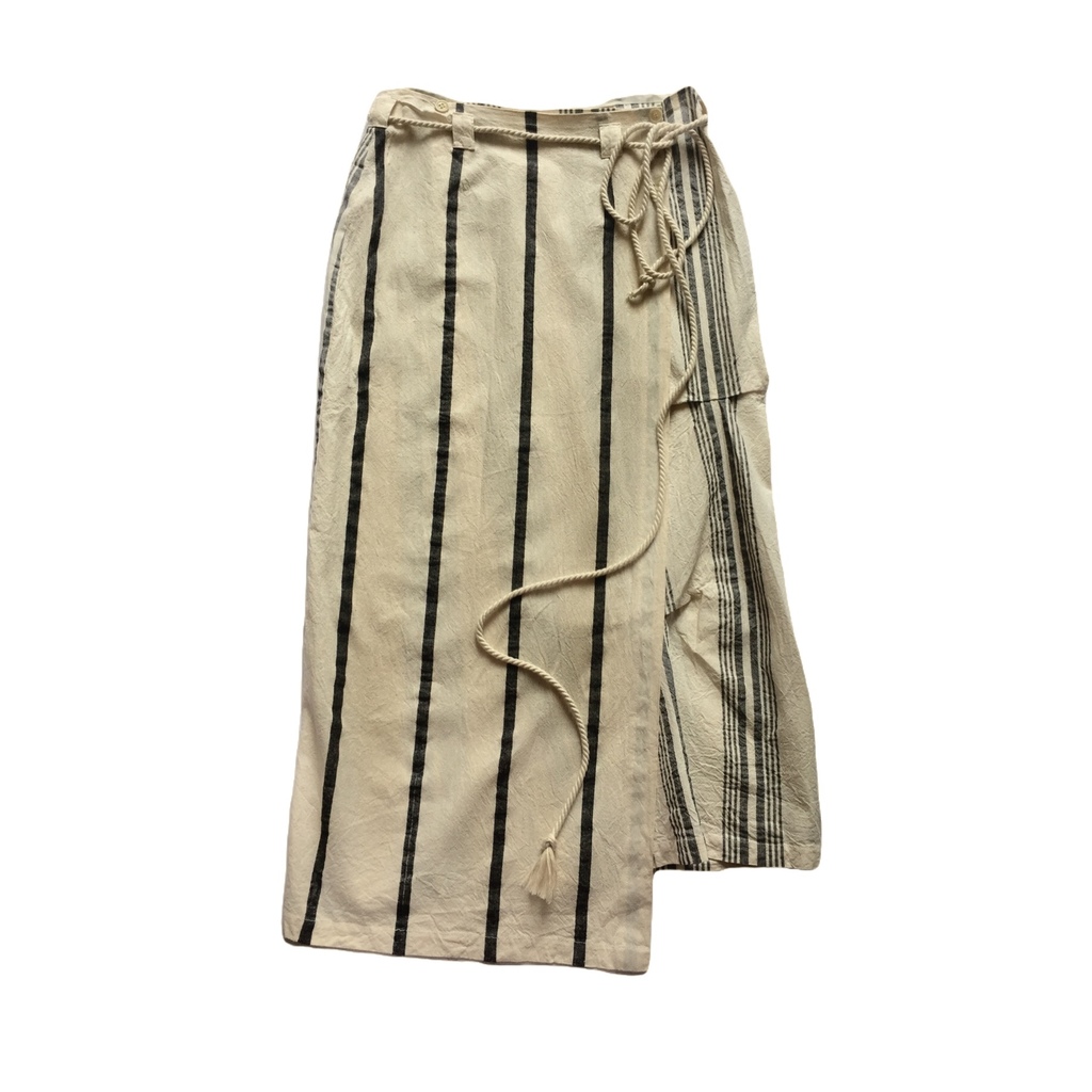 Striped wrap skirt