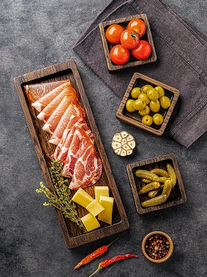 Менажница для подачи закусок / блюдо для сервировки, цвет венге