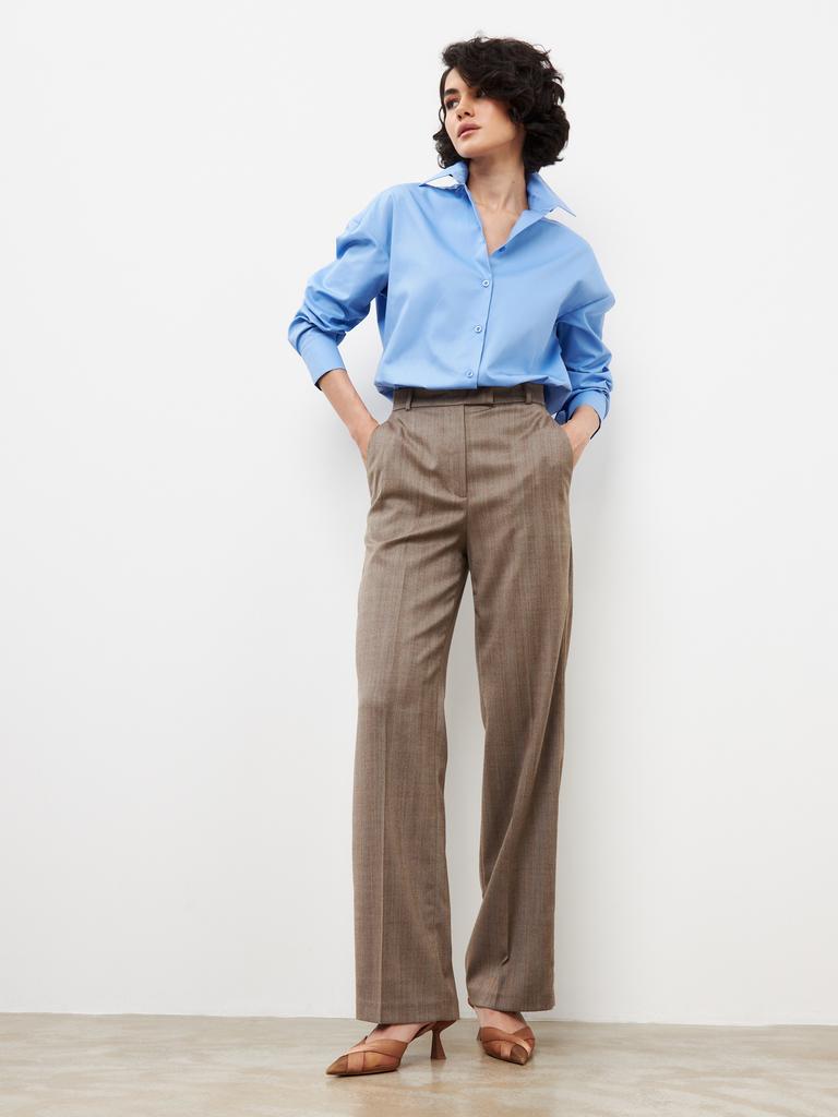 Шерстяные брюки палаццо