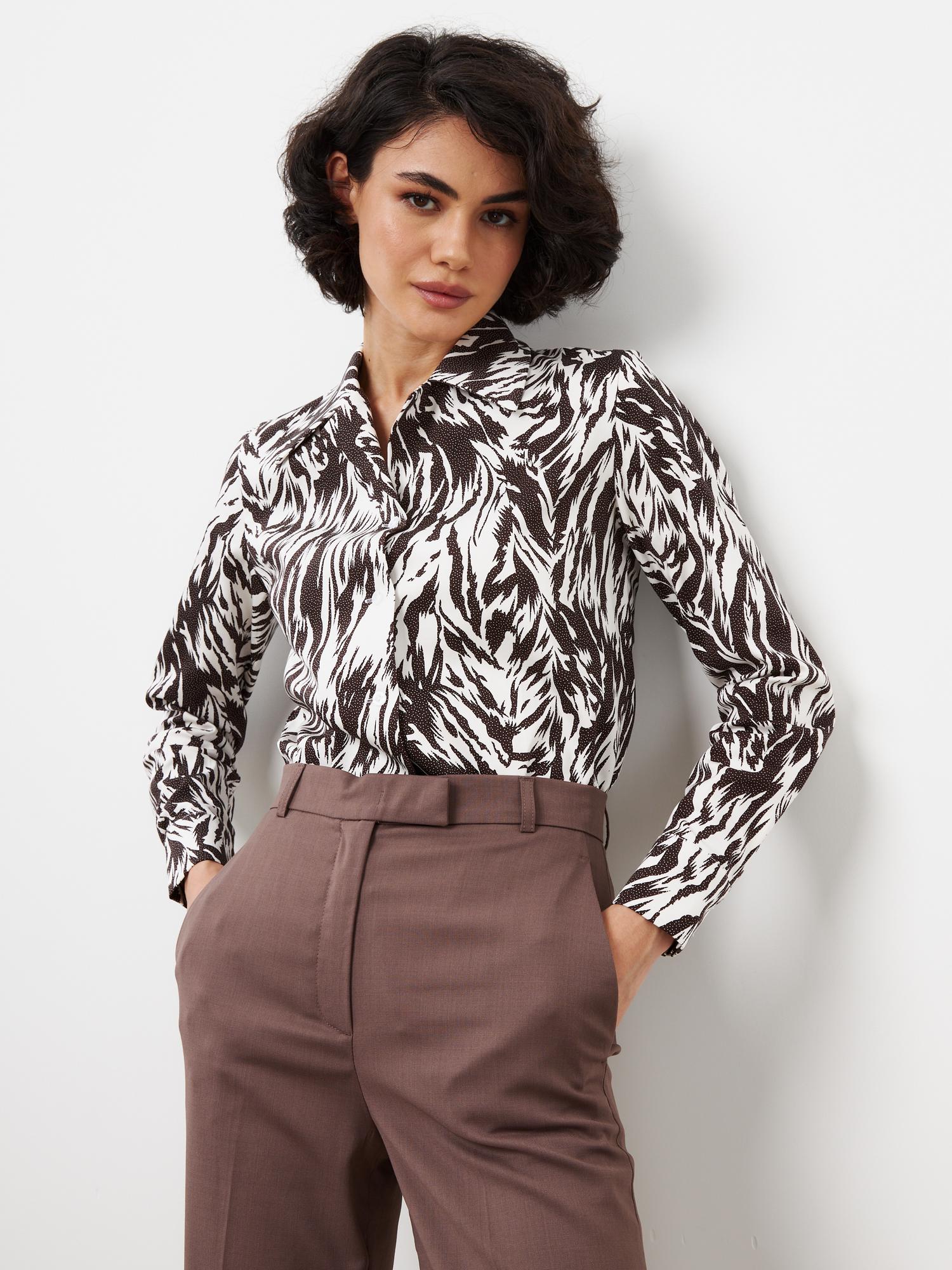 Рубашка с отложным воротником из хлопка