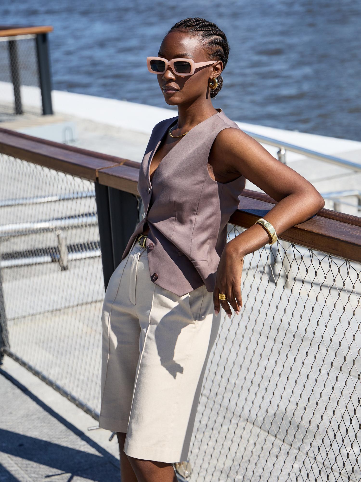 Костюмный жилет из тонкой шерсти