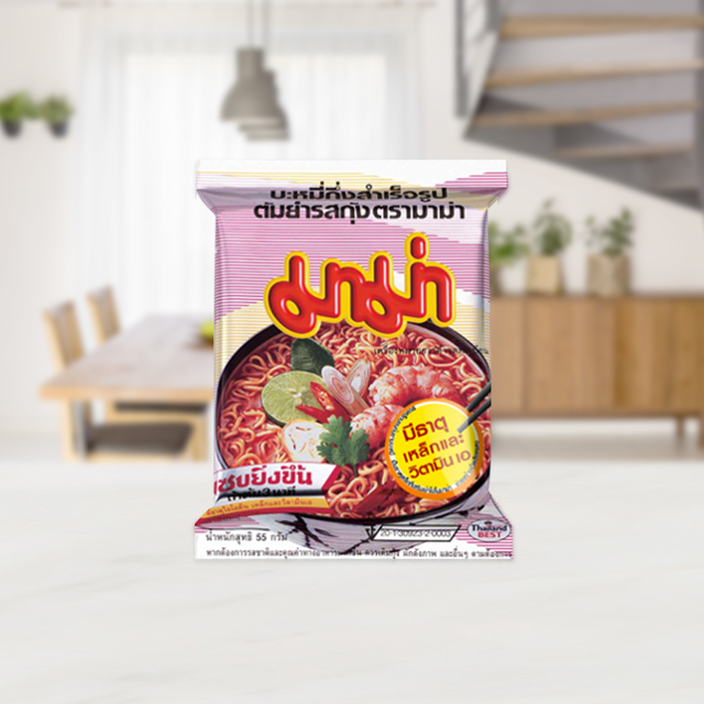 Лапша МАМА Классический Том Ям с креветкой (Instant Noodles Shrimp Tom Yum Flavour). 100% аутентичный Таиланд