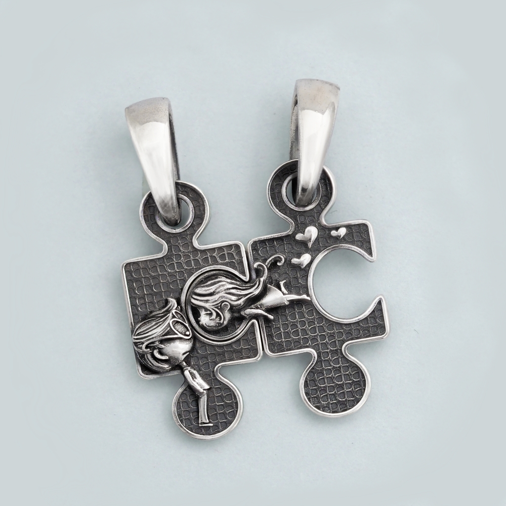 Кулон парный  "Воздушный поцелуй"