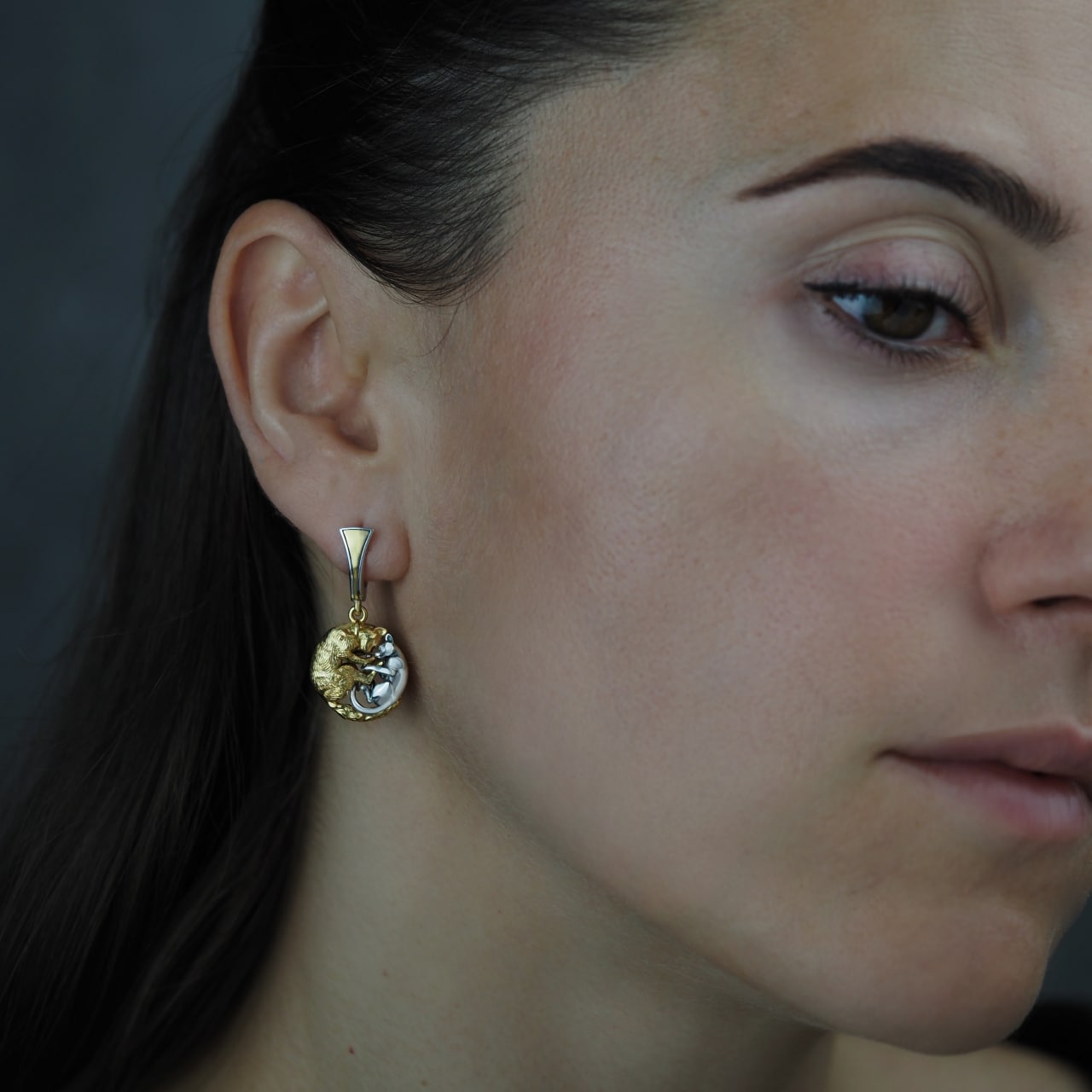 Серьги  "Котики"