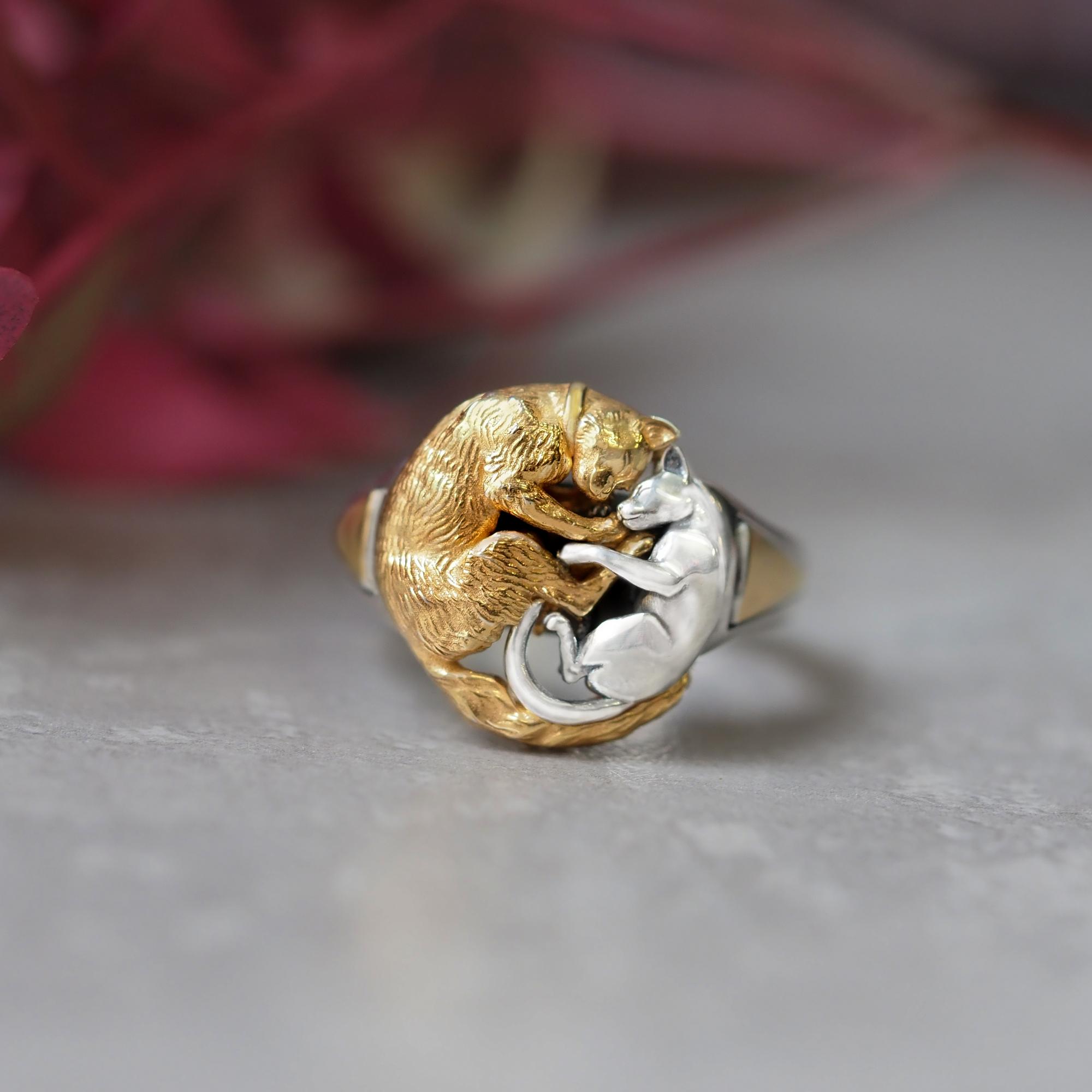 Кольцо "Котики"