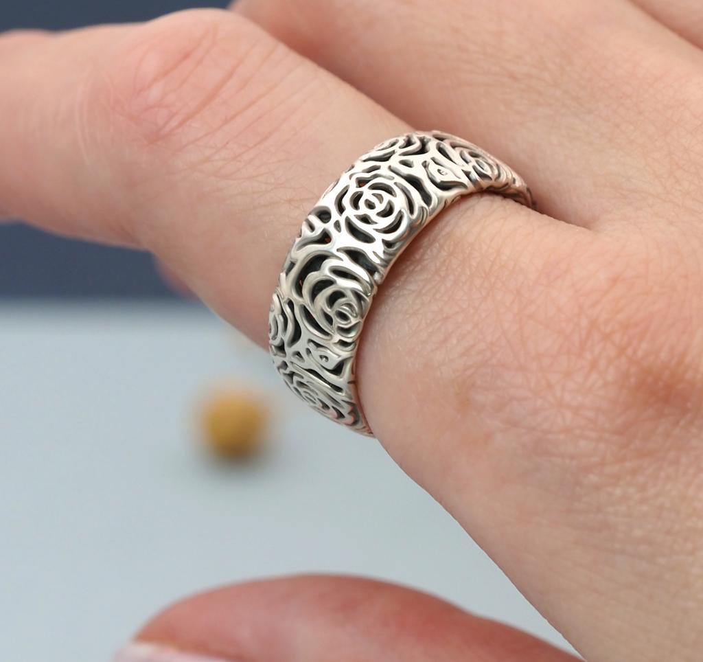 Кольцо (широкое) "Блэк баккара"