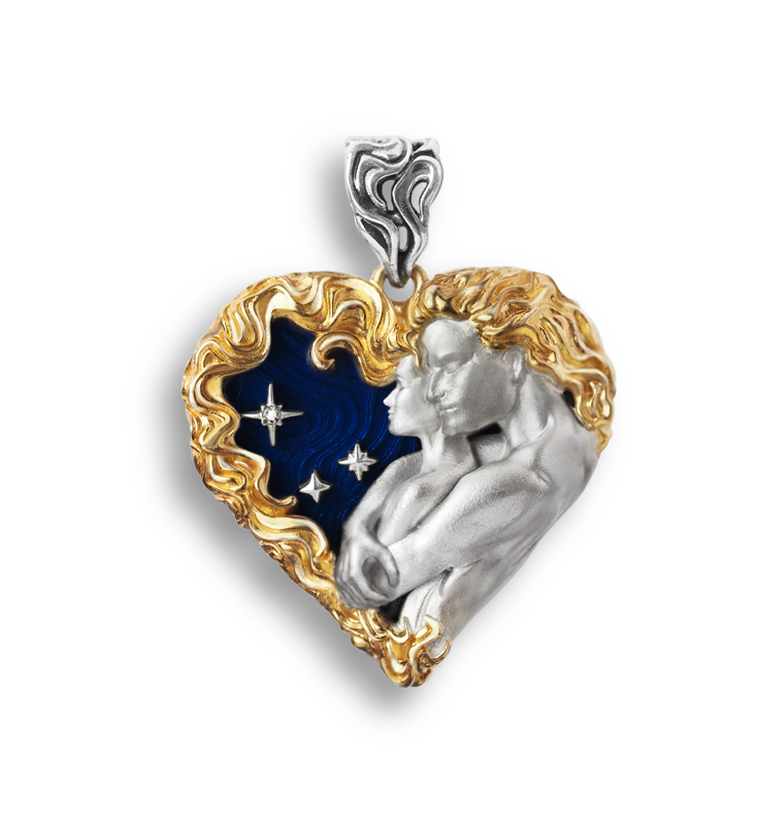 Кулон "Объятие" золочение