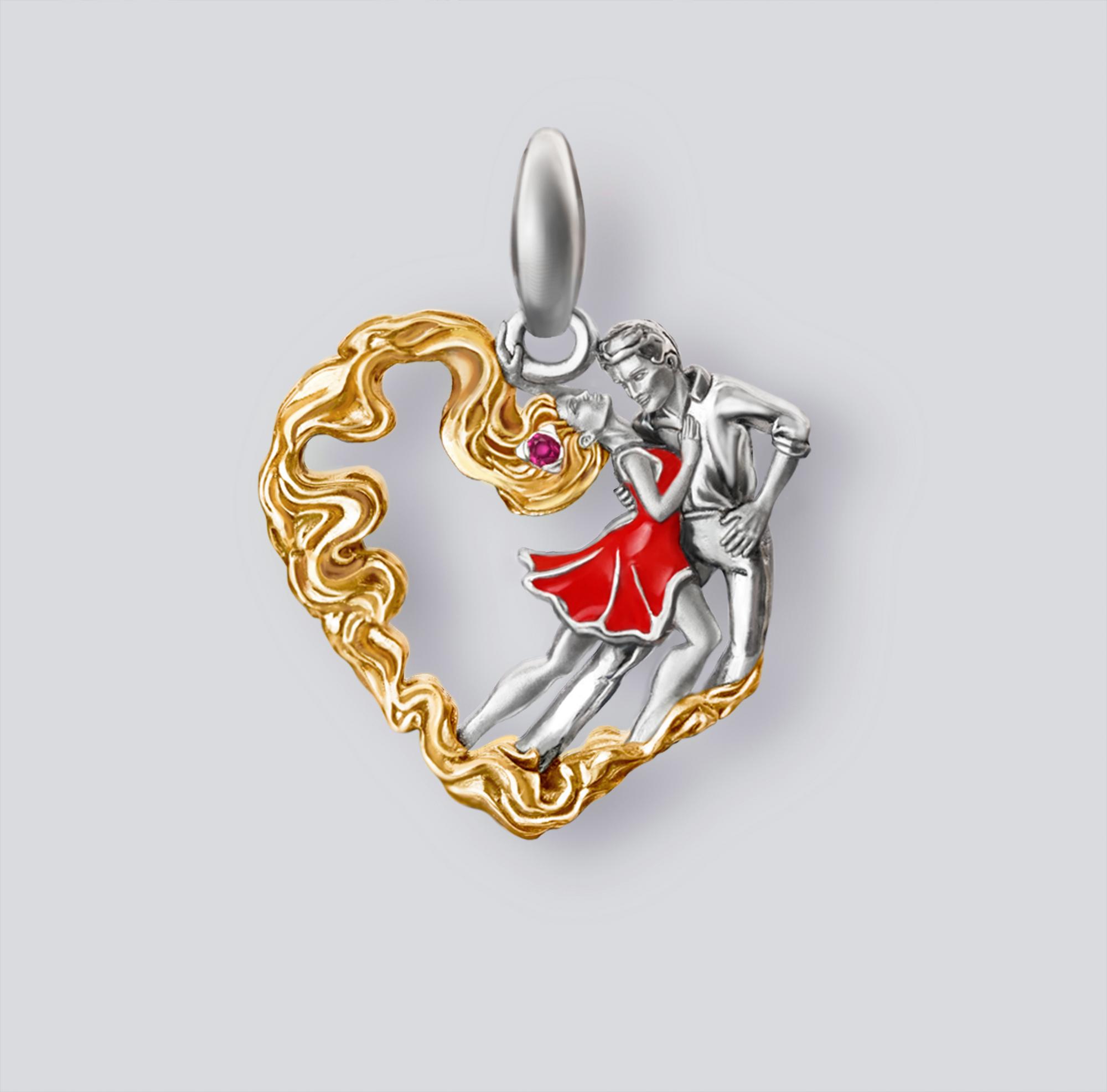 Кулон "Танец" (эмаль)