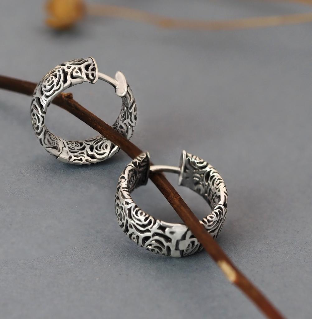 Серьги "Блэк Баккара" (D-19)