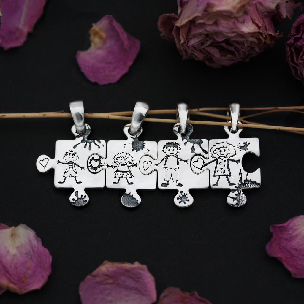 Кулон пазл "Семья"