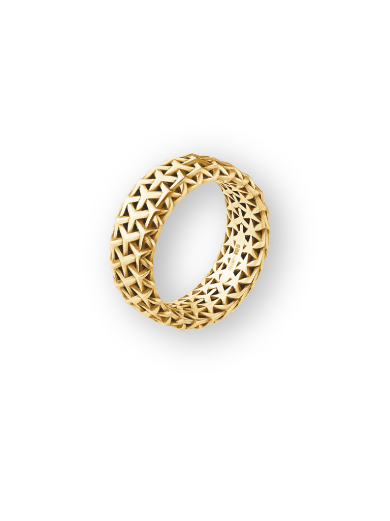 Кольцо "Бесконечность" (широкое, L), золоченое